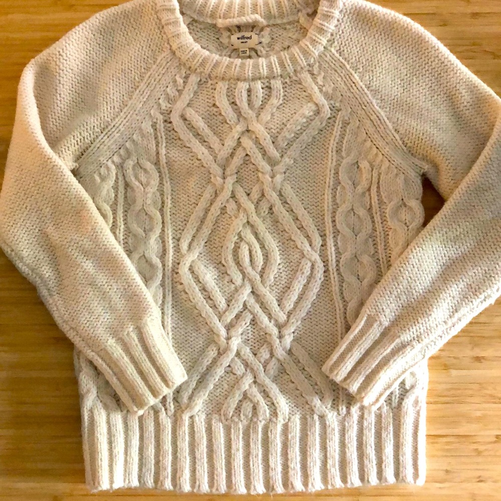 Wilfred chunky knit wool sweater Size S